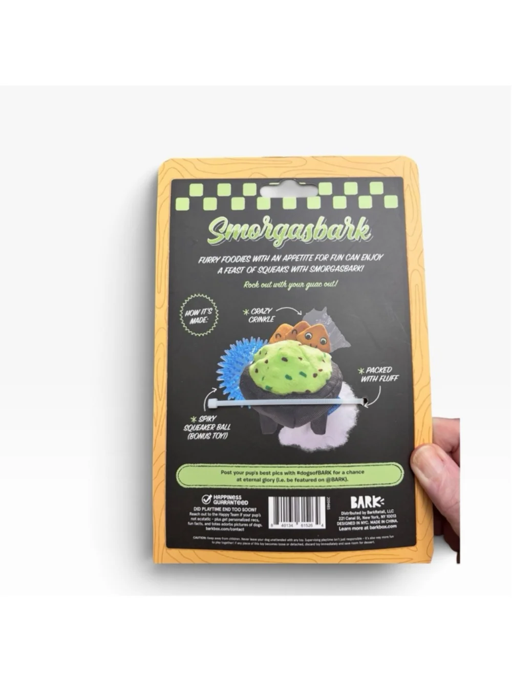 BARK Smorgasbark Dog Toys - Sushi, Guac, Ice Cream